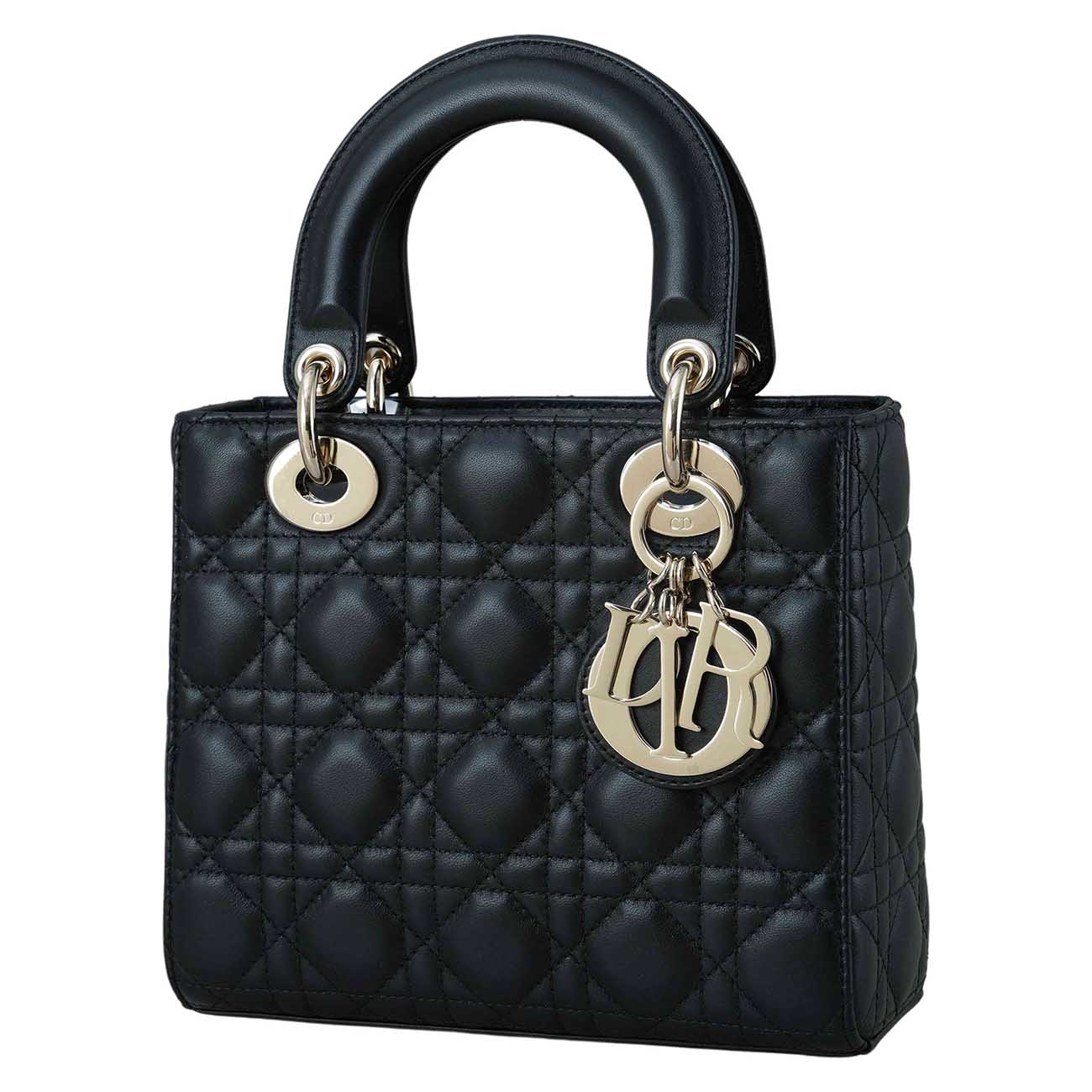 CHRISTIAN DIOR(USED)크리스찬디올 램스킨 레이디디올 스몰 MY ABC
